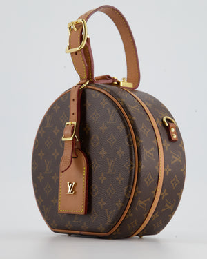 Louis Vuitton Monogram Canvas Petite Boite Chapeau Cross-Body Bag with Gold Hardware