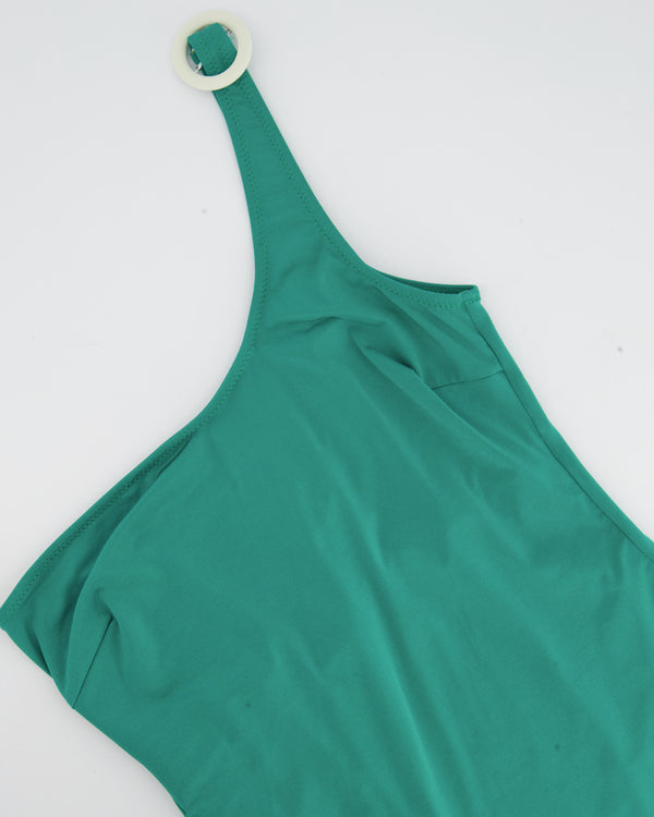 Evarae Emerald Green One Shoulder Swimsuit Size S (UK 8)