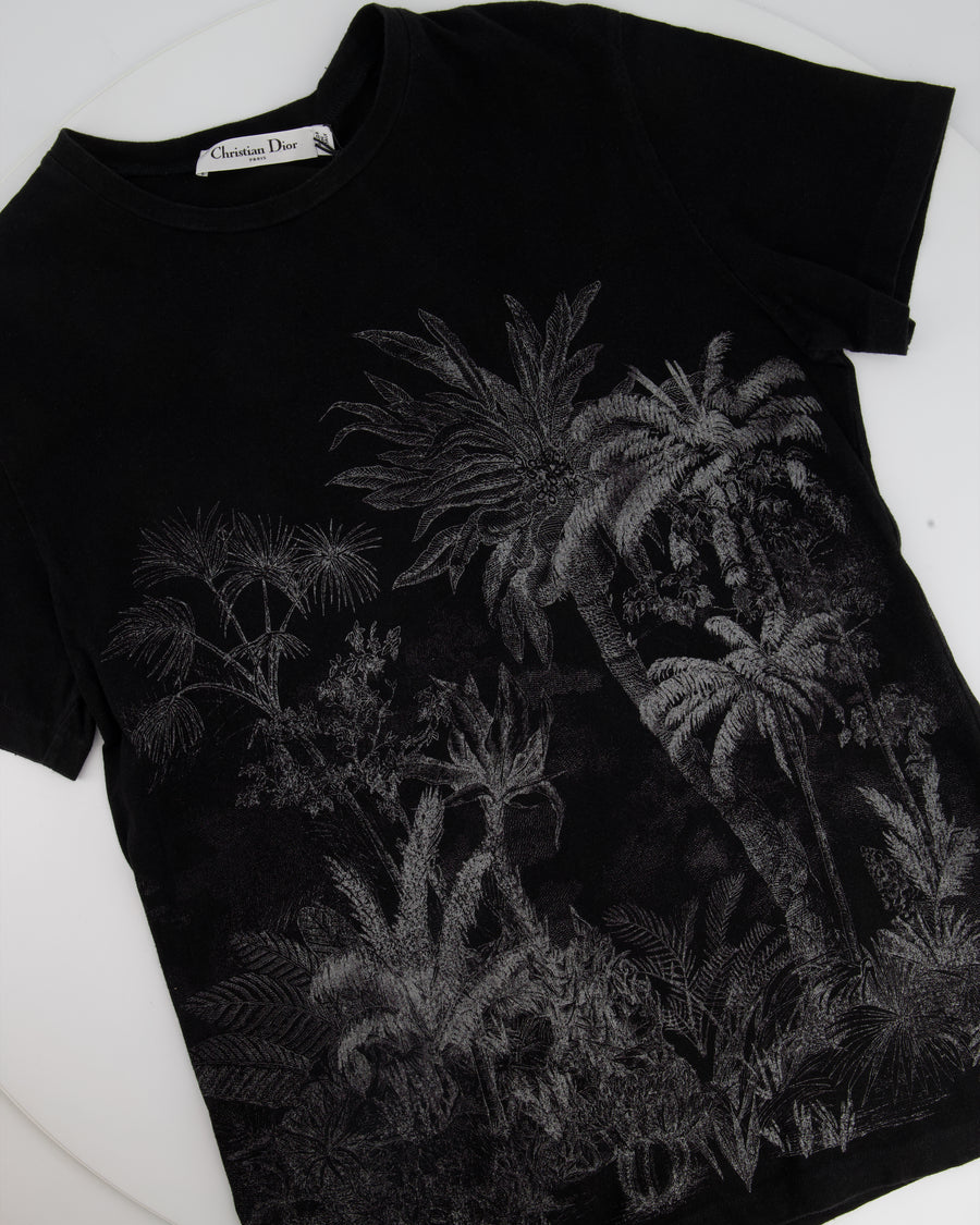 Christian Dior Black Palm Tree T-Shirt FR 36 (UK 8)