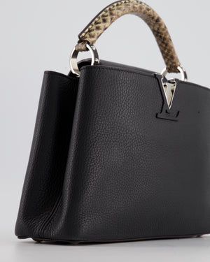 *Fire PRICE* Louis Vuitton Capucines-BB Bag in Black and Python Handle with Silver Hardware RRP £5900