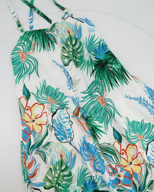 Max Mara Multi-Coloured Palm Tree Floral Print Maxi Beach Dress FR 36 (UK 6)