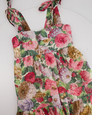Zimmermann Pink Floral Maxi Dress Size 1 (UK 8-10)