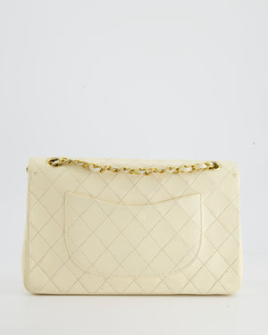 Chanel Vintage Cream Medium Double Flap Stitched Edge Bag in Lambskin –  Sellier