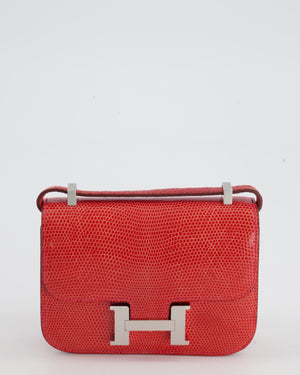 *RARE* Hermès Micro Constance Bag 13cm in Rouge Lizard with Palladium Hardware