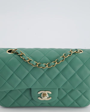 *FIRE PRICE* Chanel Green Mini Rectangular Bag in Lambskin Leather with  Champagne Gold Hardware