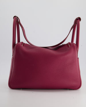 Hermès Lindy Bag 30cm in Rouge Galance in Togo Leather with Palladium Hardware