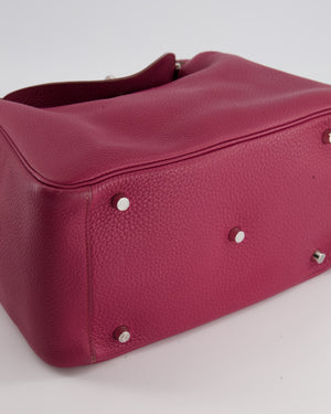 A ROUGE TOMATE CLÉMENCE LEATHER LINDY 26 WITH PALLADIUM HARDWARE