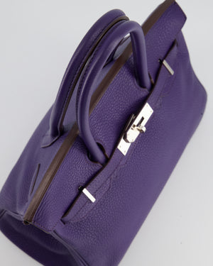*FIRE PRICE*Hermès Birkin 30cm Ultra Violet in Togo Leather with Palladium Hardware Bag