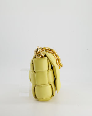 Bottega Veneta Powder Yellow Leather and Gold Chain Cassette Bag