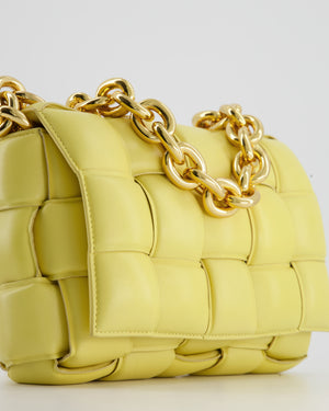 Bottega Veneta Powder Yellow Leather and Gold Chain Cassette Bag