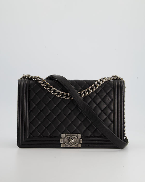Chanel Very Rare Versailles Collection Boy Bag Dark grey Leather Patent  leather ref.196312 - Joli Closet