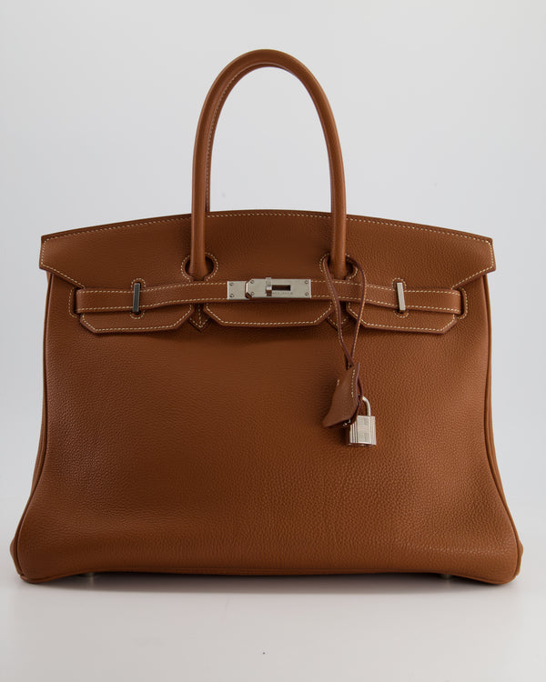 Hermès Birkin Bag Retourne 35cm in Gold Togo Leather with Palladium Hardware