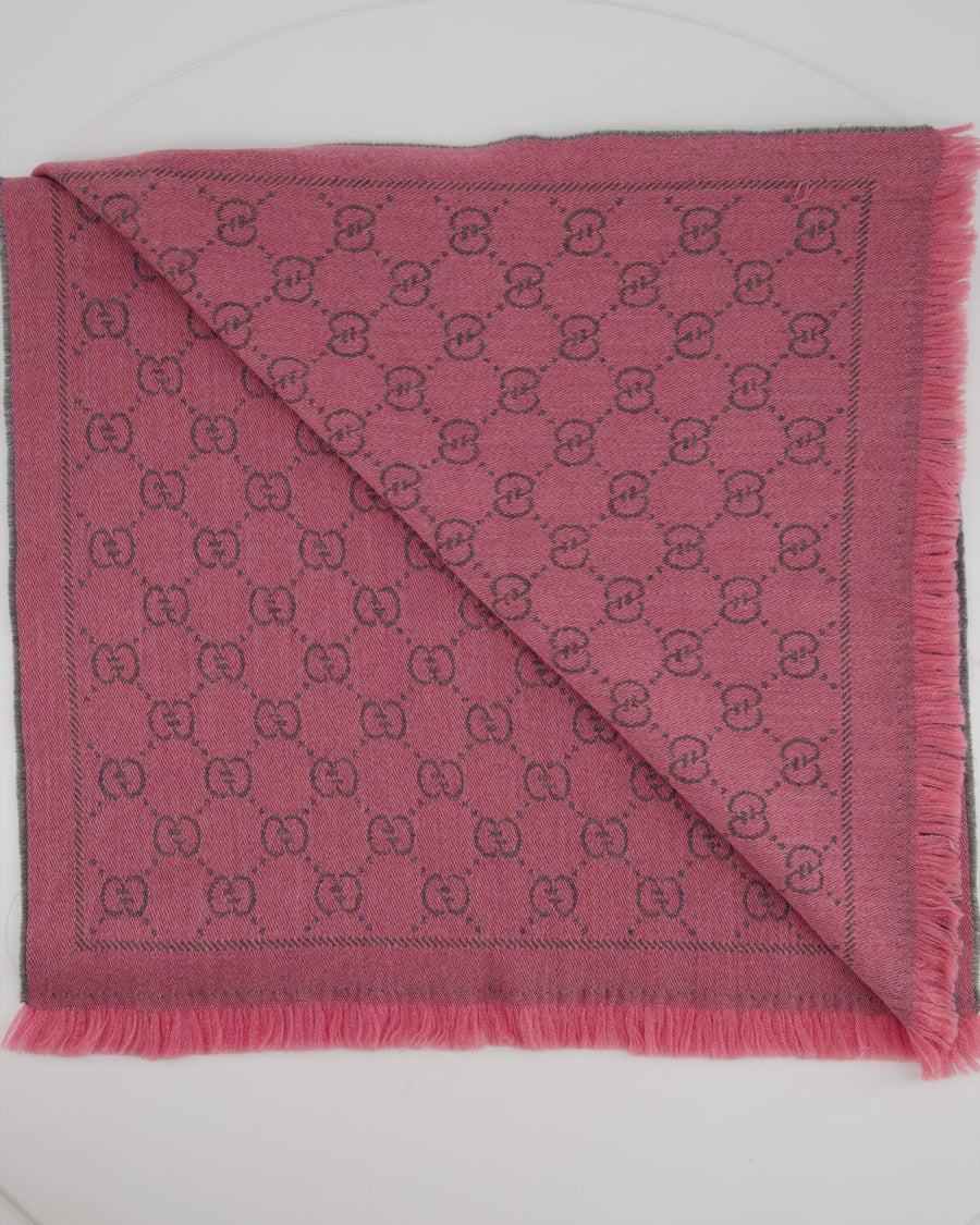 Gucci Light Pink GG Monogram Scarf 180cm x 50cm