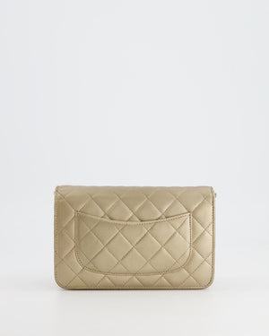 Chanel Metallic Gold Wallet on Chain Bag in Lambskin Leather with Gold Hardware