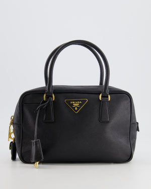 Prada Black Saffiano Leather Mini Bag with Gold Hardware RRP