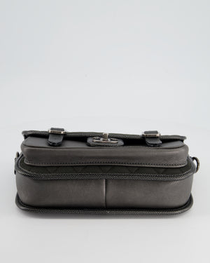 Chanel Paris-Bombay Back To School Messenger Bag In Grey with Gunmetal Hardware