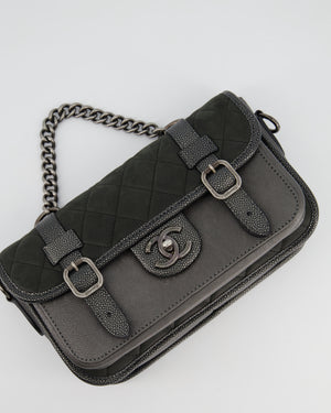 Chanel Paris-Bombay Back To School Messenger Bag In Grey with Gunmetal Hardware