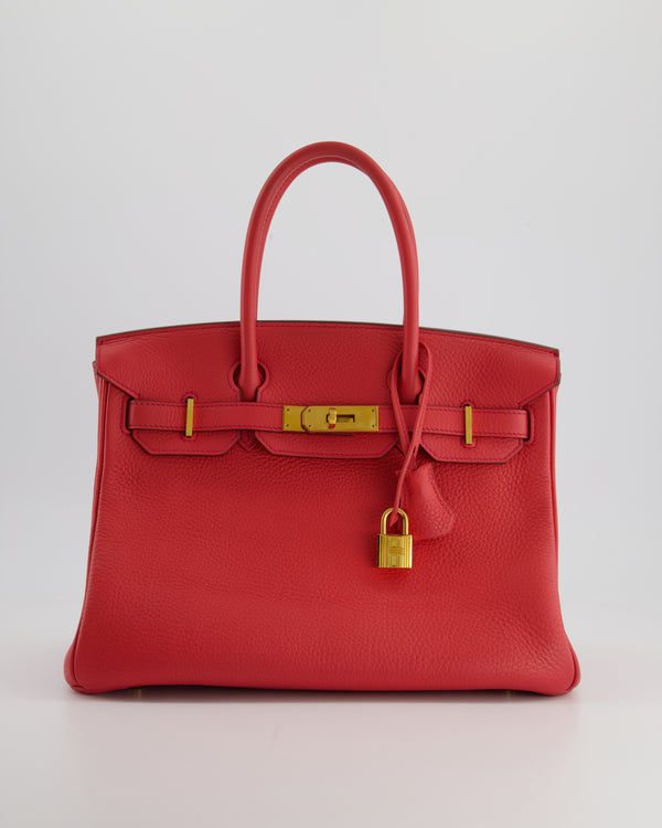 *FIRE PRICE* Hermès Birkin Bag 30cm Rouge Tomate in Togo Leather with Gold Hardware