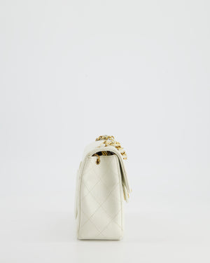 *RARE* Chanel Vintage White Caviar Mini Square Flap Bag with 24K Gold Hardware