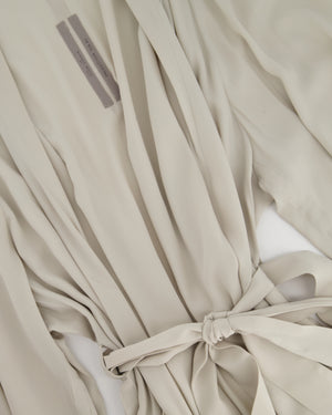 Rick Owens Dove Grey Long-Sleeve Belted Over-Coat Size IT 42 (UK 10)