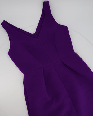 Tara Jarmon Wool Purple Sleeveless Midi Dress (UK 8)