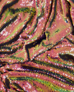 Alex Perry Multi-Coloured One Shoulder Sequin Dress Size UK 8