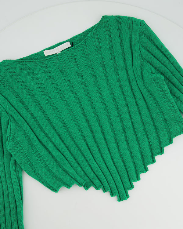 More To Come Green Short-Sleeve Cropped Jumper Size XS (UK 6)
