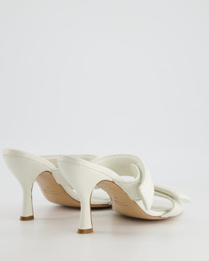 Pernille Teisbaek White Leather Strap Heel Sandals Size EU 39