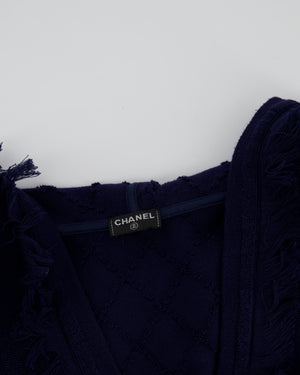 Chanel Navy Sleeveless Towel Dress with Hood Size FR 36 (UK 8)