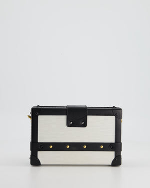 HOT* Louis Vuitton White and Black Petite Malle Monogram Handbag in E –  Sellier