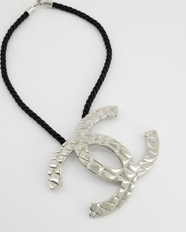 *HOT* Chanel Large CC Pendant Necklace with Rope Detail