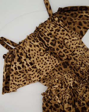 Dolce & Gabbana Leopard Print Strap Dress IT 38 (UK6)