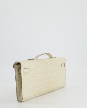 *RARE* Hermès Kelly Cut Bag in Beton Alligator Mississippiensis Leather with Gold Hardware