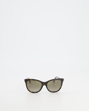 Fendi Brown Tortoiseshell Sunglasses with Gold FF Logo Details