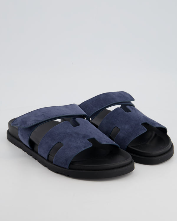 *HOT*  Hermès Navy Suede Chypre Sandals Size EU 41