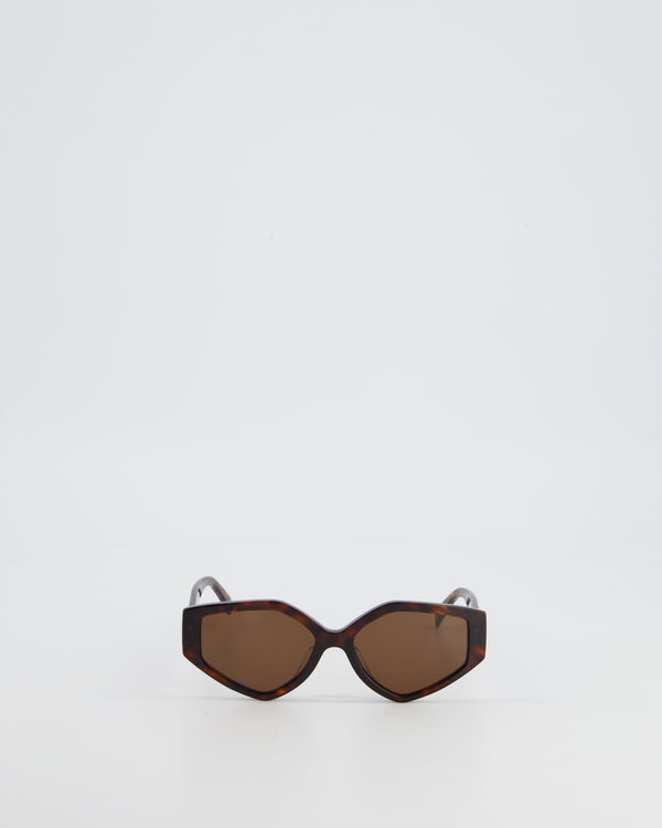 Celine Cat-Eye Tortoiseshell & Brown Lens Acetate Sunglasses