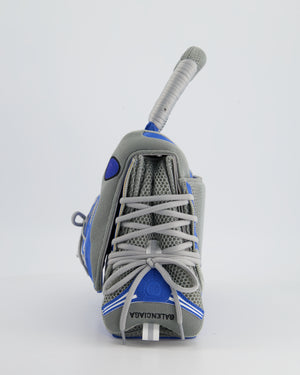Balenciaga Blue and Grey Sneaker Head Hourglass Bag with Blue Hardware