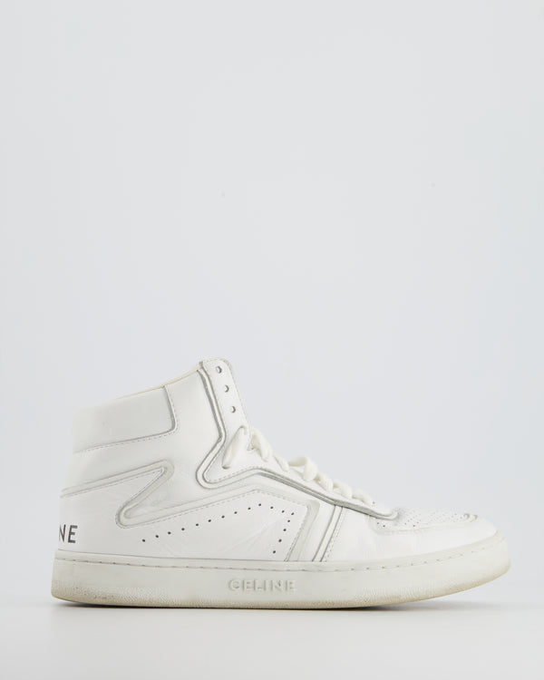 Celine White High Top CT-01 Trainers in Calfskin Size EU 38 RRP £670