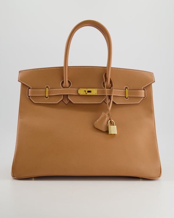 *HOT VINTAGE* Hermès Vintage Birkin Bag 35cm in Gold Courchevel Leather with Gold Hardware
