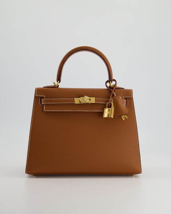 *RARE* Hermès Kelly Sellier 25cm in Gold Epsom Leather with Gold Hardware