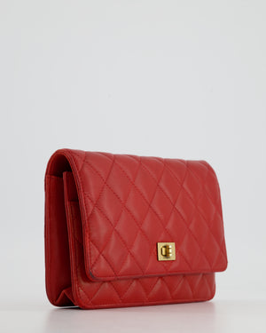 *FIRE PRICE* Chanel Red 2.55 Wallet on Chain in Lambskin Leather with Champagne Gold Hardware