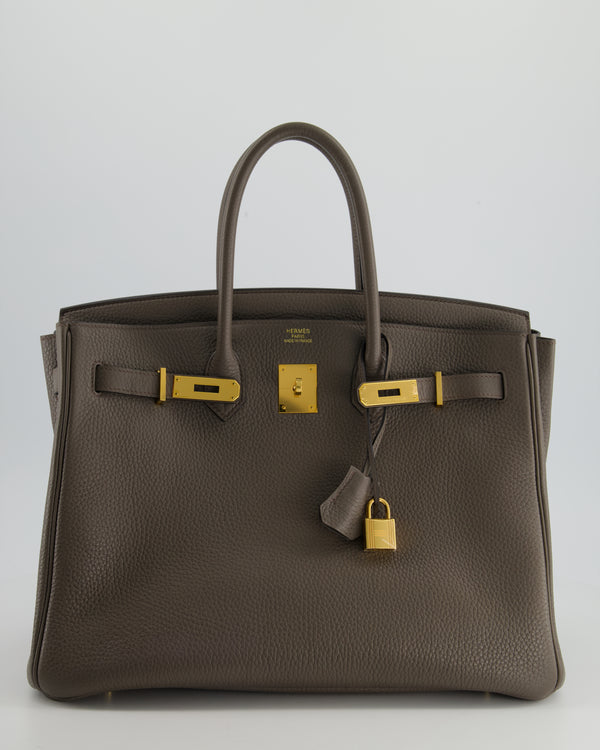 Hermès Birkin 35cm Retourne in Gris Etain Togo Leather with Gold Hardware