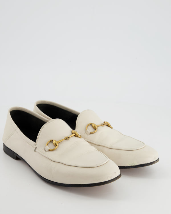 Gucci Cream Brixton Loafers Size EU 38.5 RRP £655