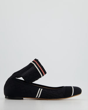 Fendi Black and Pink Ballet Flats with Sock Size EU 38.5
