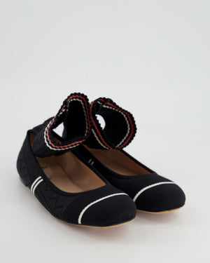 Fendi Black and Pink Ballet Flats with Sock Size EU 38.5