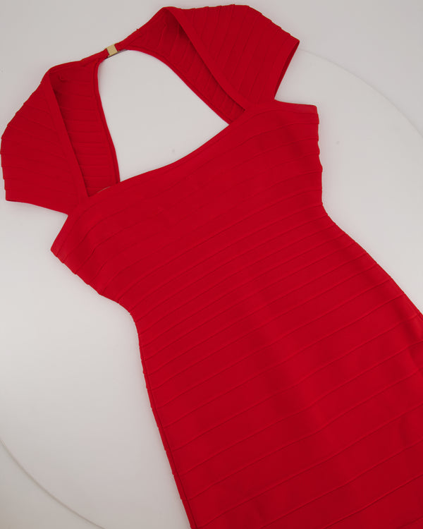 Herve Leger Red Maxi Dress Size S (UK 8)
