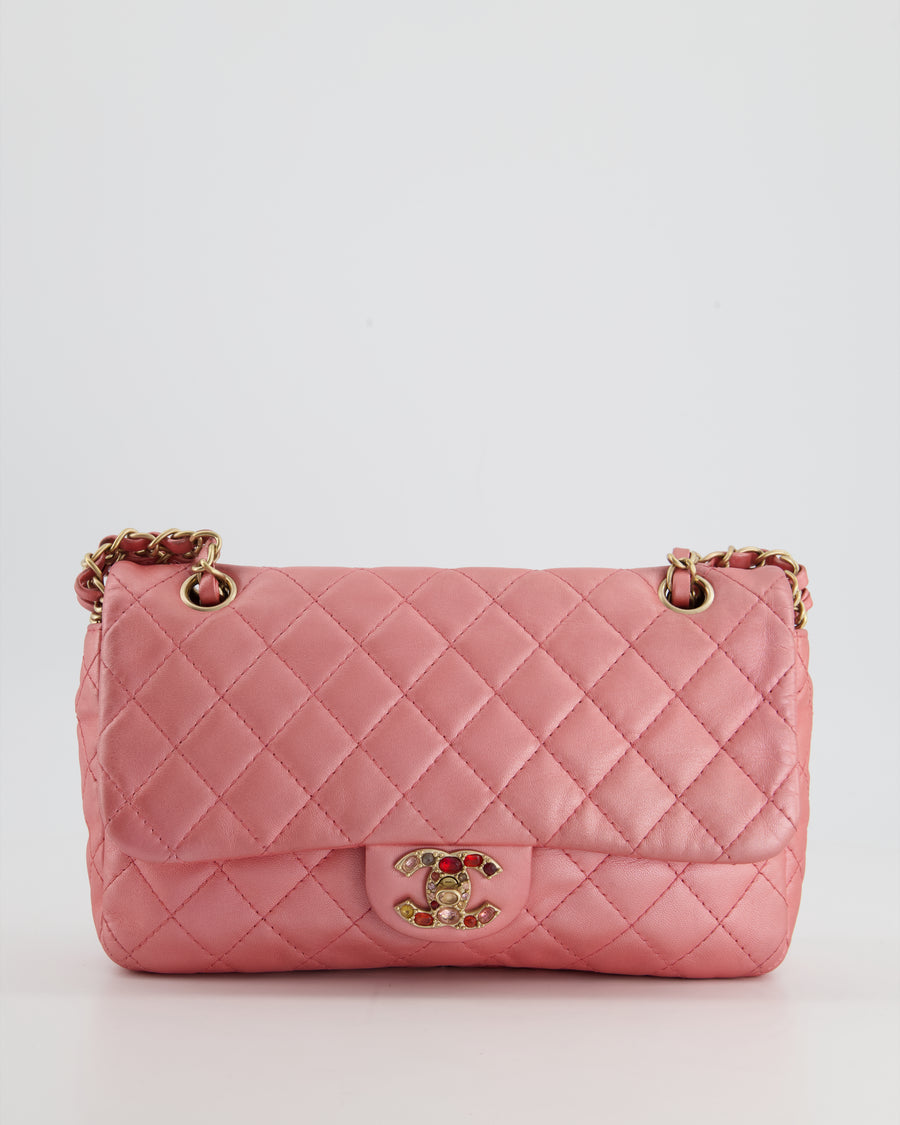 LIMITED EDITION* Chanel Pink Metallic Single Flap Shoulder Bag in