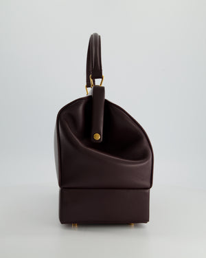 *RUNWAY PIECE* Gabriela Hearst Burgundy Chapman Bag In Calf Leather and Gold Hardware RRP £1550