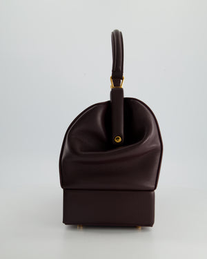 *RUNWAY PIECE* Gabriela Hearst Burgundy Chapman Bag In Calf Leather and Gold Hardware RRP £1550