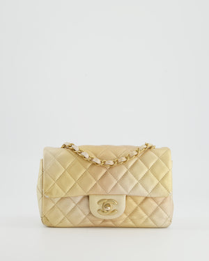 *UNICORN* Chanel Metallic Gold Ombre Mini Rectangular in Aged Calfskin with Brushed Gold Hardware